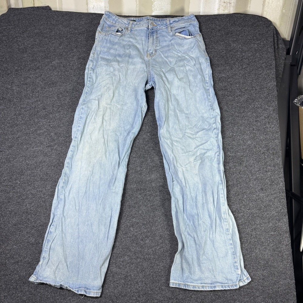 Wild Fable High Rise Baggy Jeans Womens 10/R Blue Denim Cotton Straight Leg